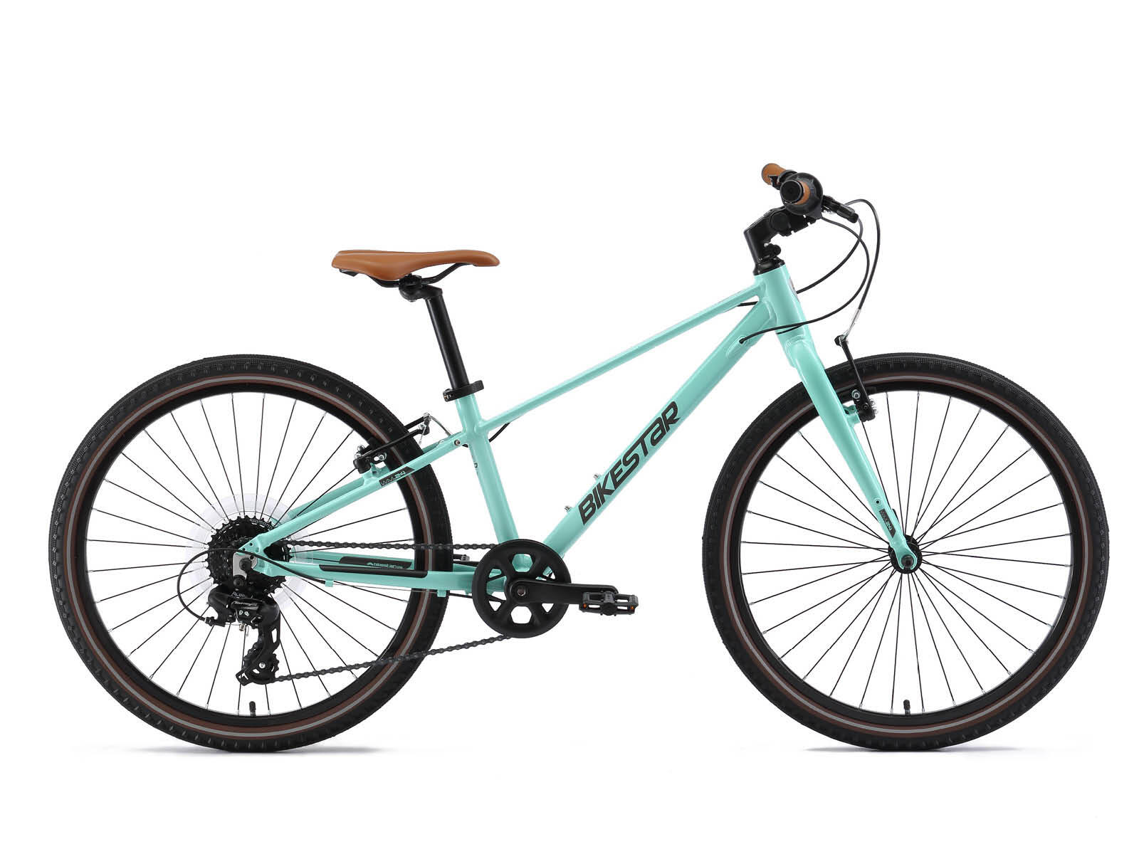 BIKESTAR Bikestar jeugdfiets lichtgewicht 24 inch 8 speed mintgroen