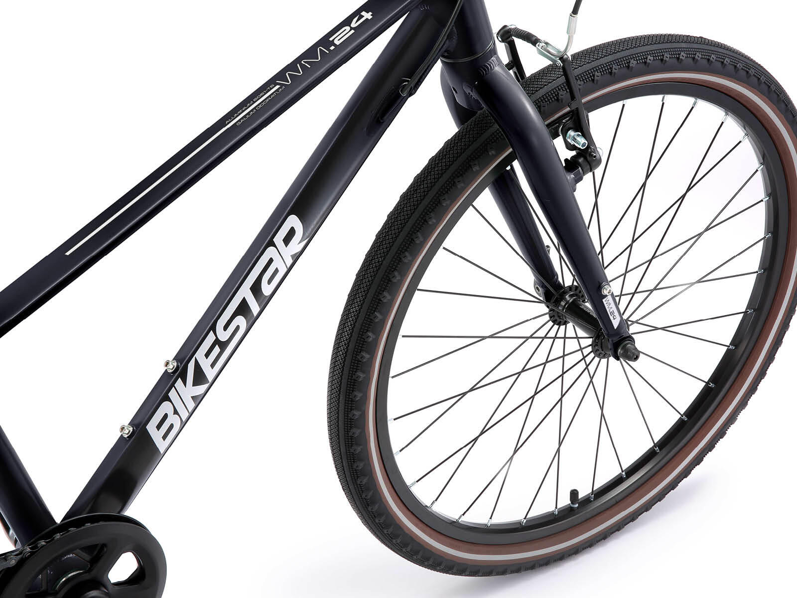 Bikestar jeugdfiets lichtgewicht 24 inch 8 speed zwart 4/7