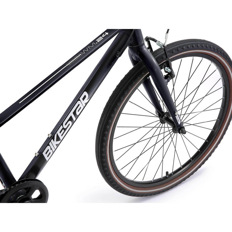 Vélo de ville 24" pour enfants 9 ans, VTC en aluminium léger 9 kg, 8 vitesses