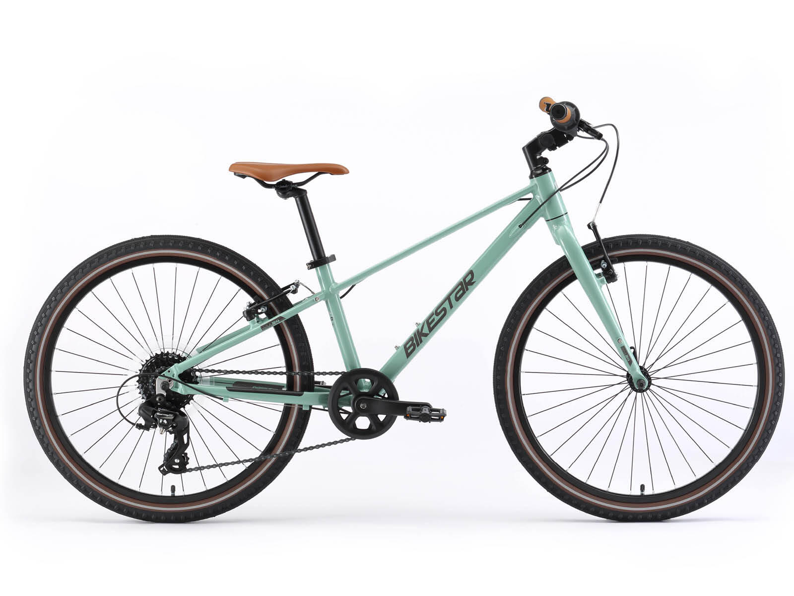 BIKESTAR Bikestar jeugdfiets lichtgewicht 24 inch 8 speed groen