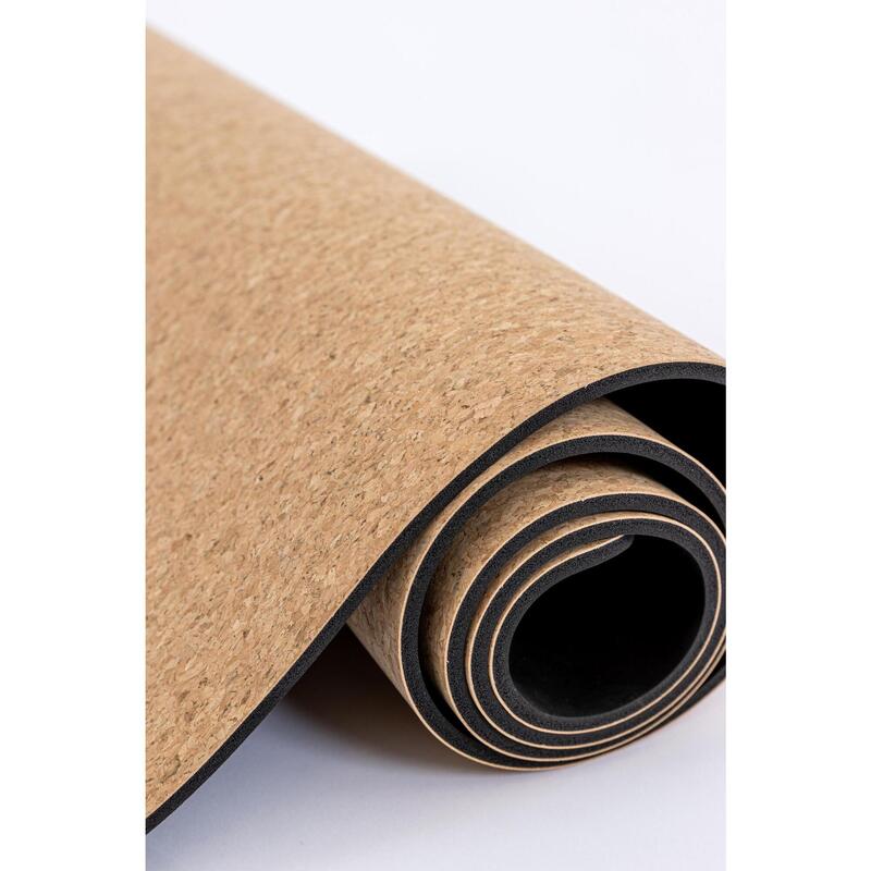 Saltea de yoga din plută 6mm + husă din lână + două blocuri de yoga din plută