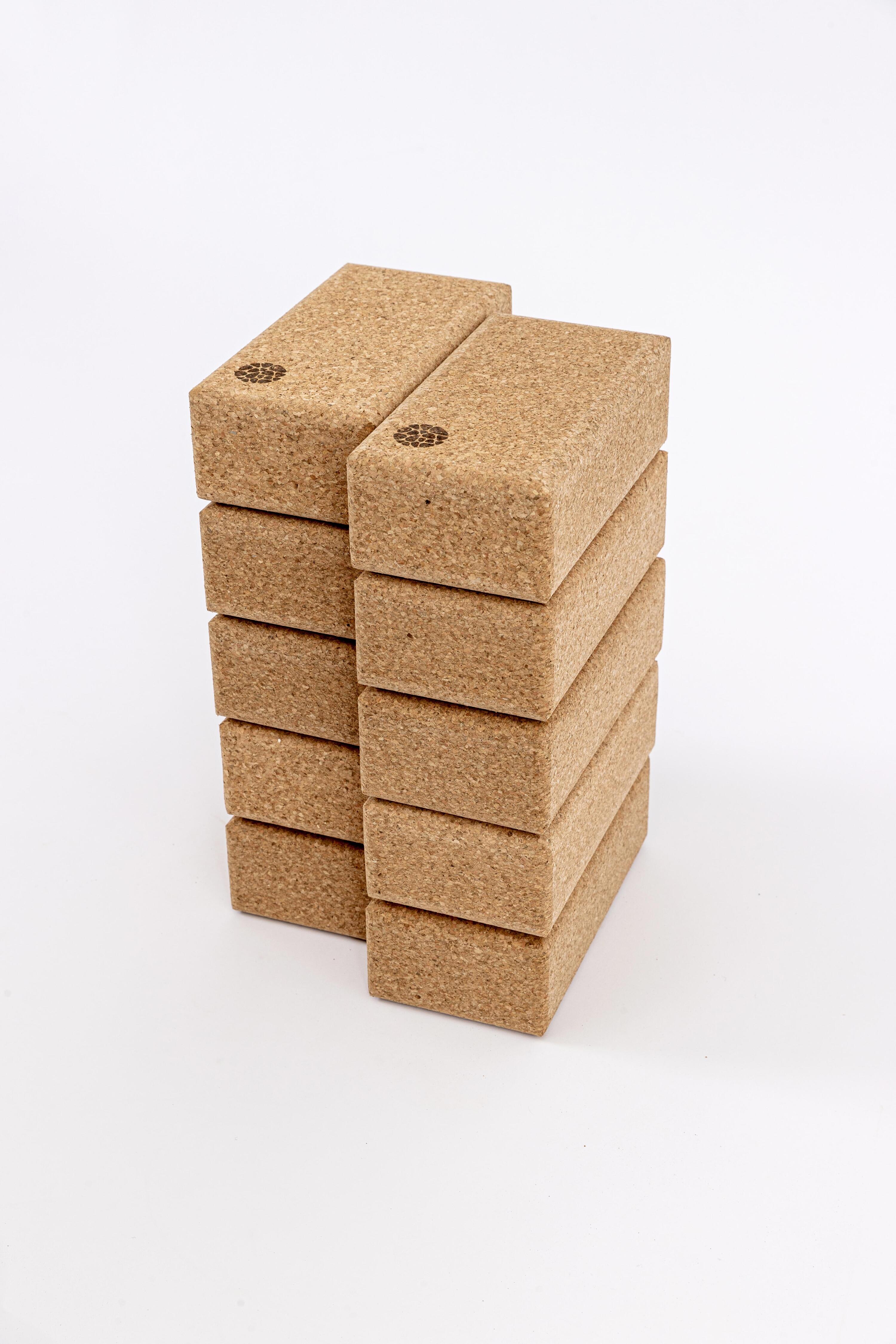 Blocco Per Yoga In Sughero EGG - 30,5x12,5x7,5 Cm, Naturale E Antiscivolo Per Allenamento - Foto 3