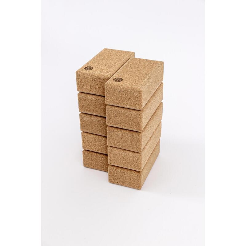 Blocuri de yoga din plută - set de 10 de bucăți - 22,7 x 12  x 7,5 cm