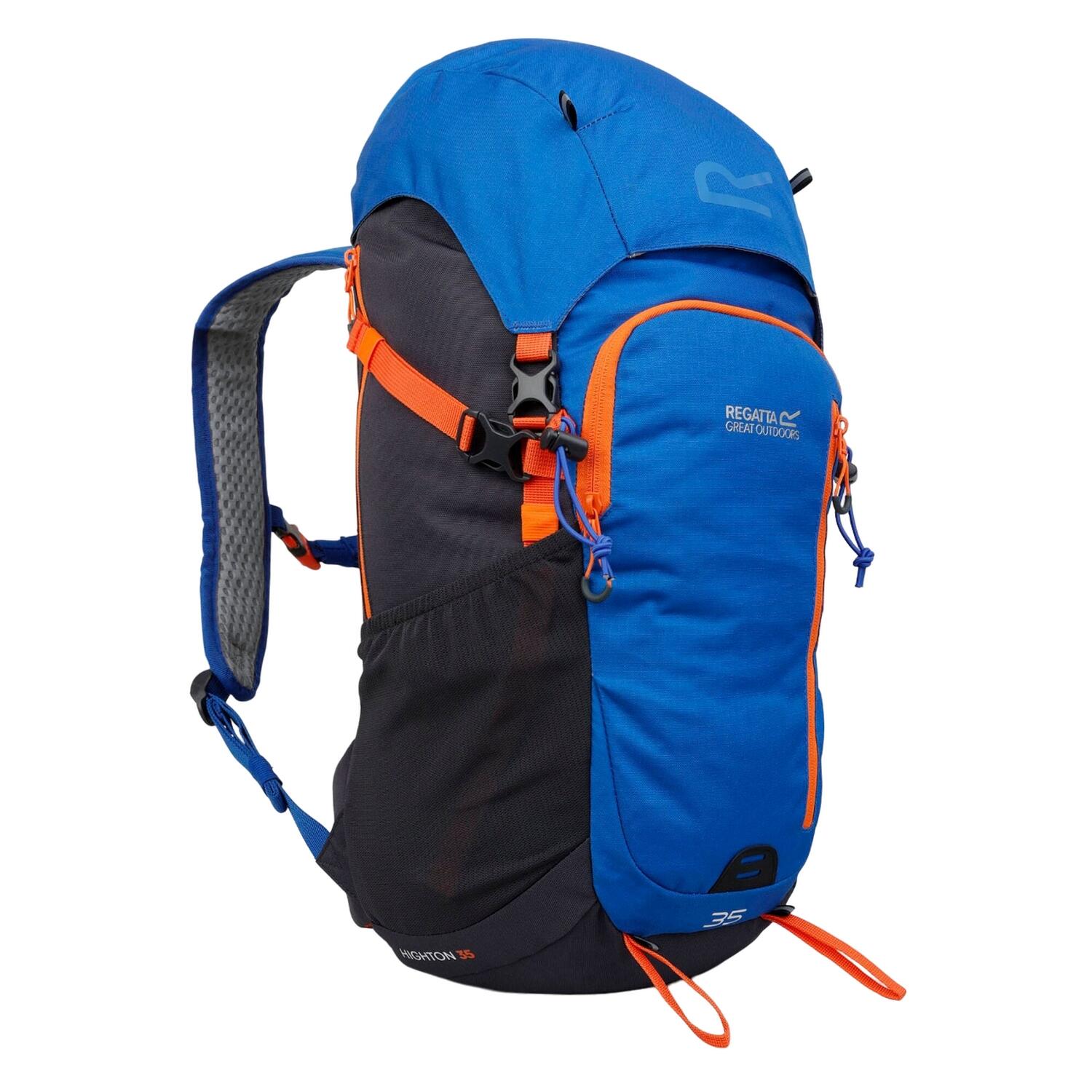 Rucksack "Highton V2", 35l Damen und Herren Dunkelblau/Mittelgrau 3/4