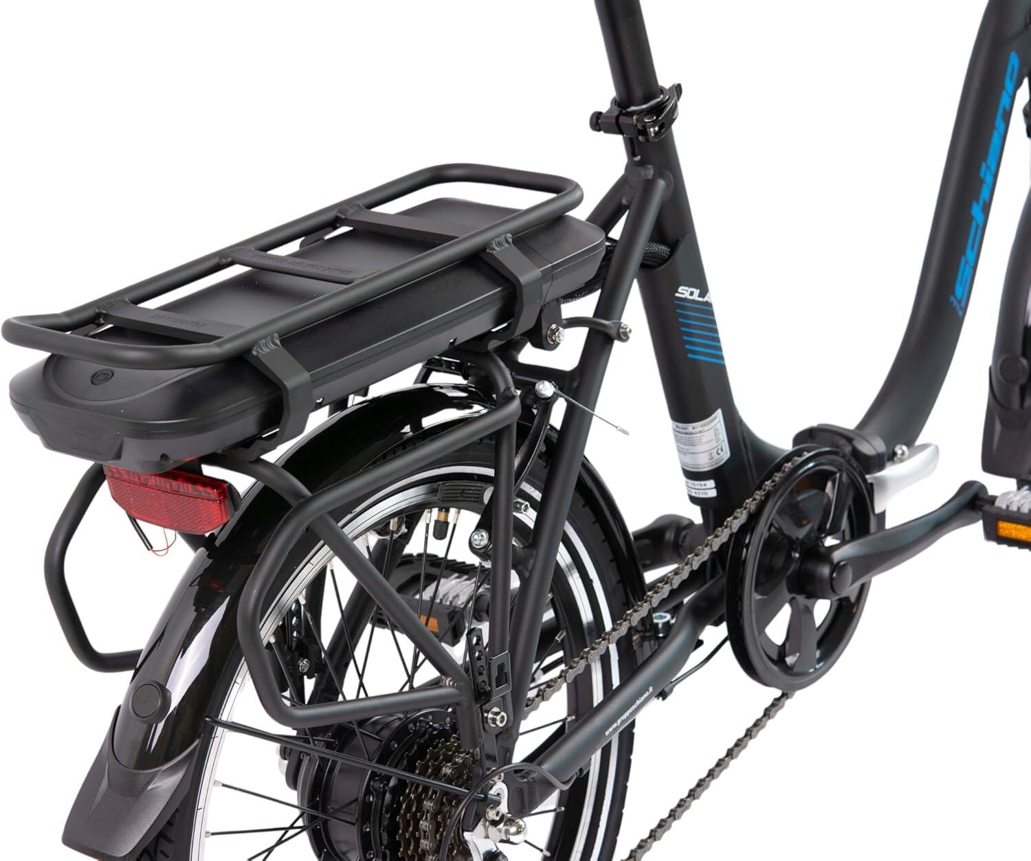 SOLAR E-Bike Pieghevole, Adulti, Motore 250W, Batteria 10.4Ah 4/6