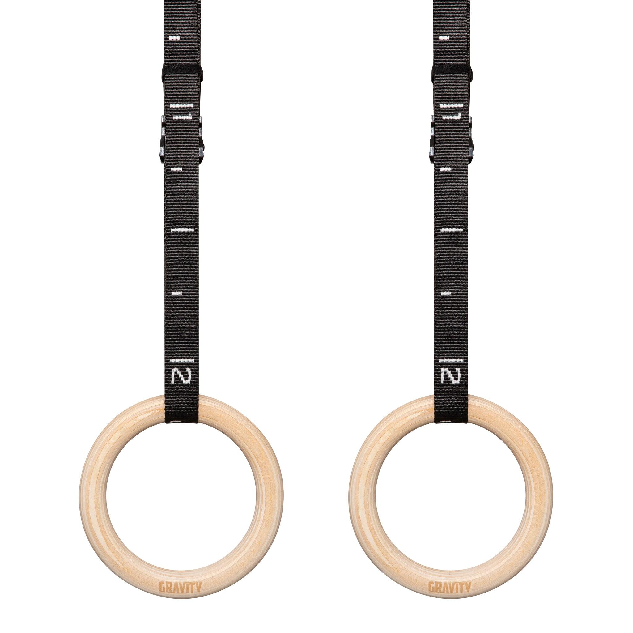 Gravity Fitness Wooden 32mm Gymnastic Rings 6/7