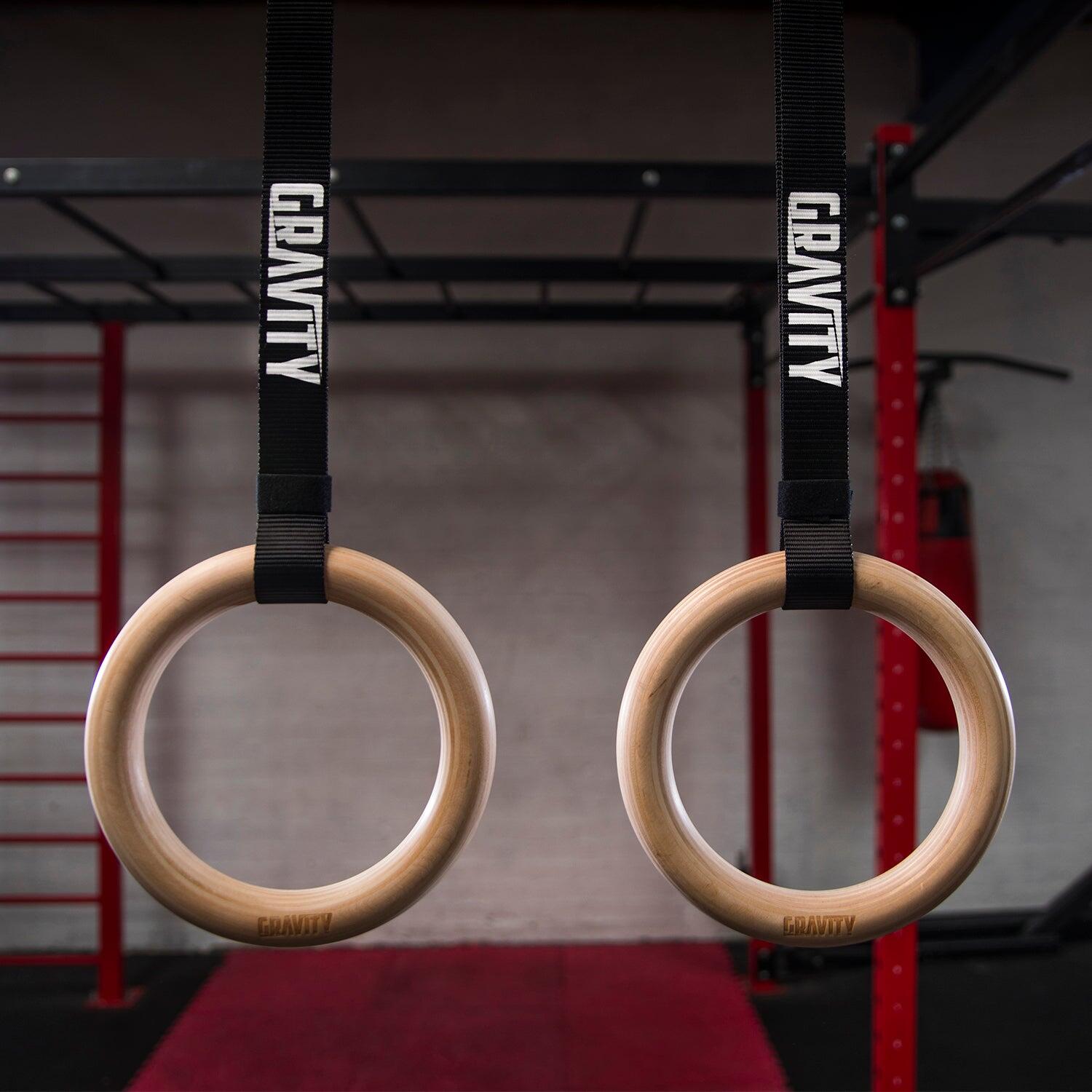 Gravity Fitness Wooden 32mm Gymnastic Rings 3/7