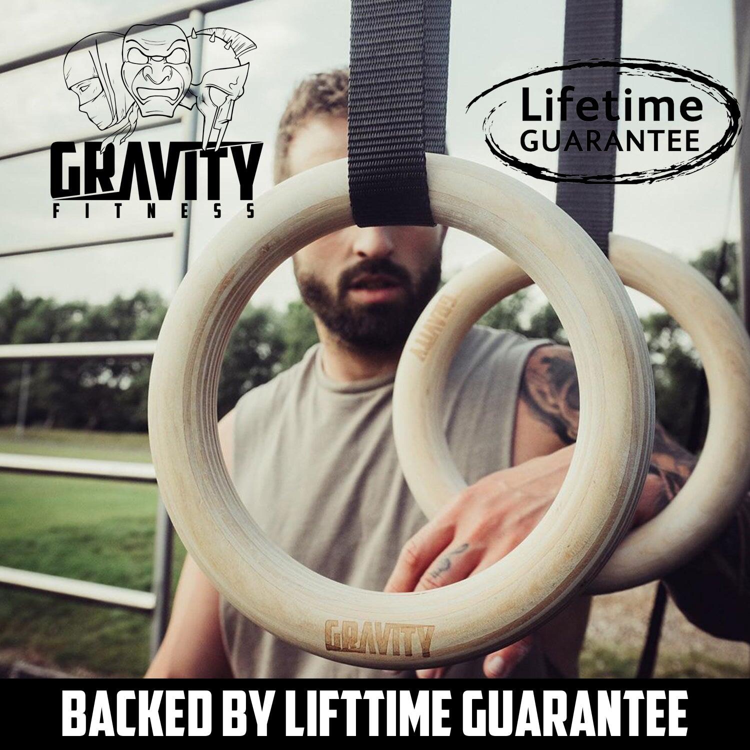 Gravity Fitness Wooden 32mm Gymnastic Rings 4/7