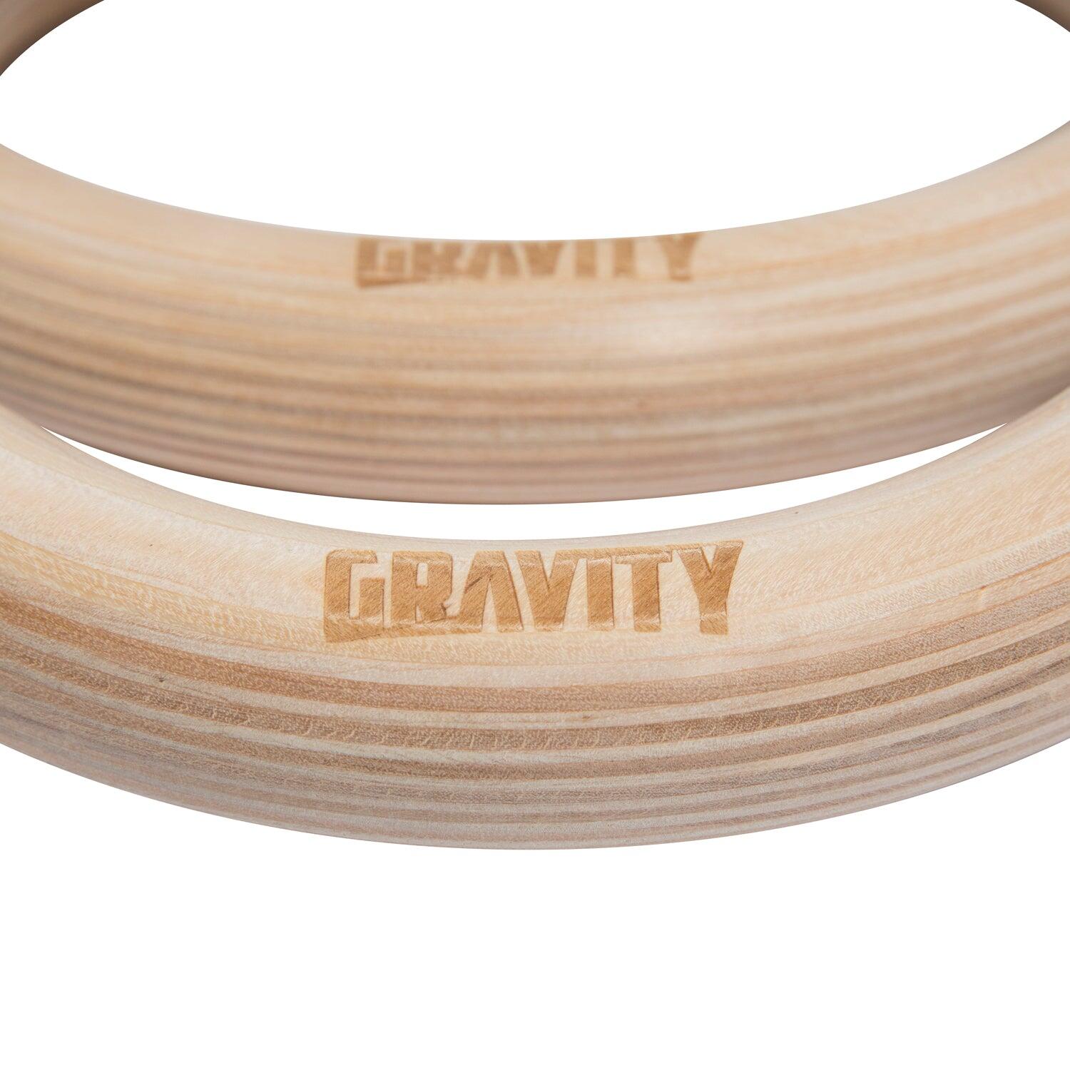 Gravity Fitness Wooden 32mm Gymnastic Rings 2/7