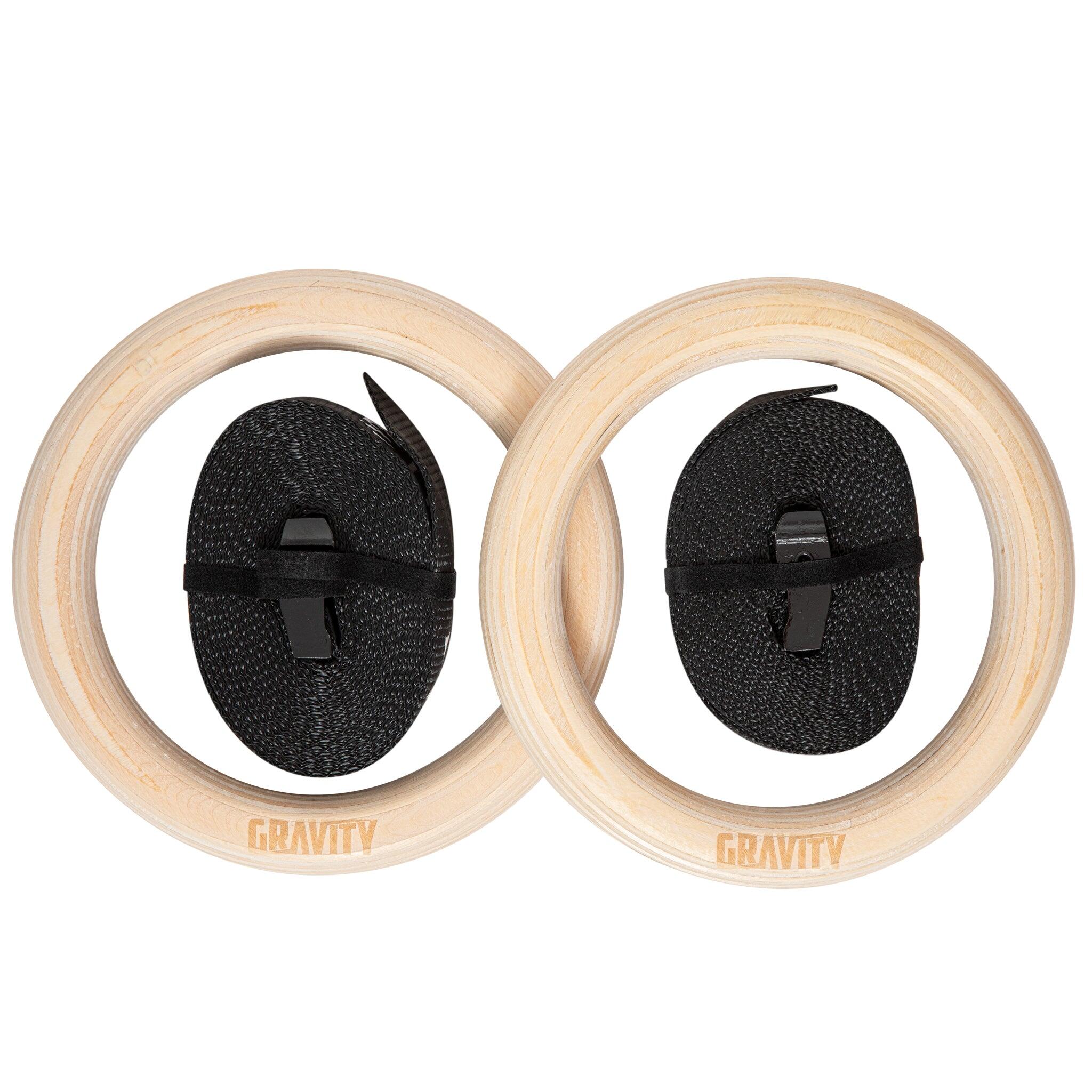 Gravity Fitness Wooden 32mm Gymnastic Rings 7/7