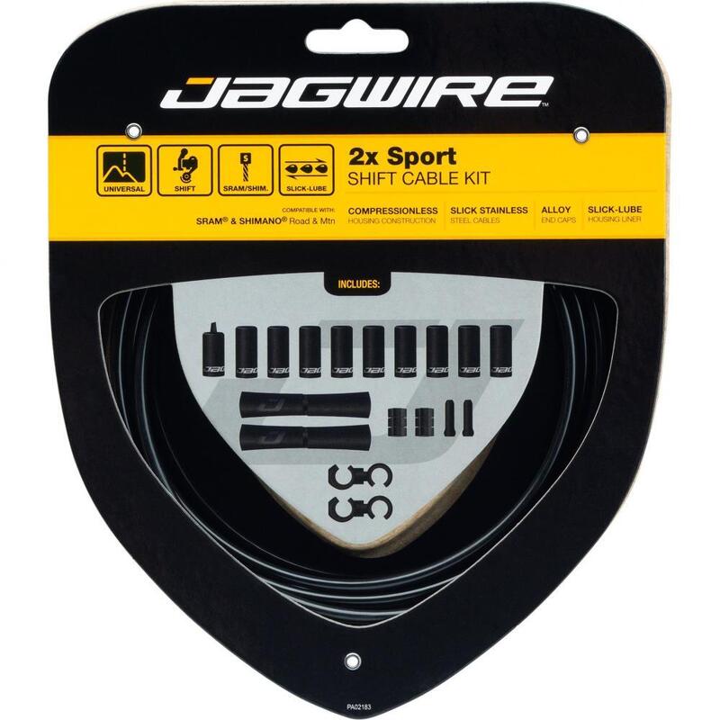 Kit câble de dérailleur Jagwire 2X Sport      2600€    JAGWIRE Kit câble de dérailleur Jagwire 2X SportVendu exclusivement en ligne   