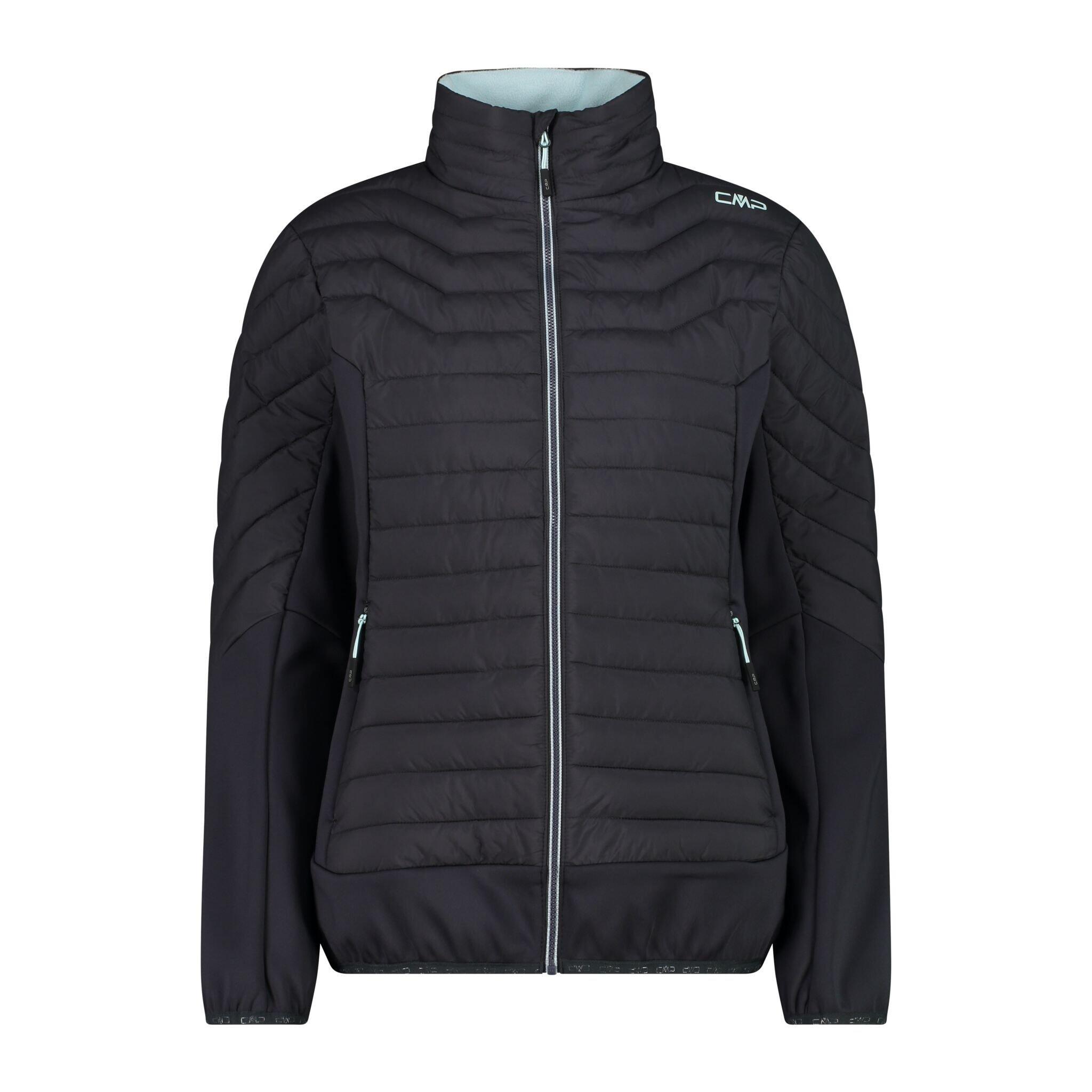 Casacos para exterior mulher - cmp w mountain hybrid jacket - anthracite