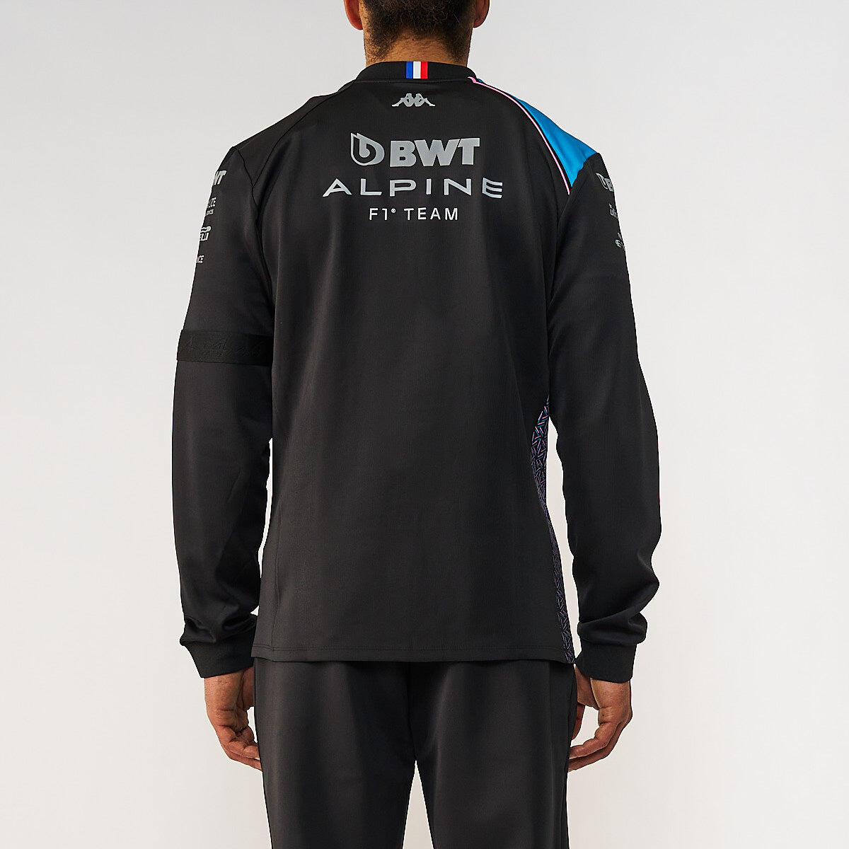 Felpa con zip da uomo in poliestere nero da abbigliamento racing 4/7