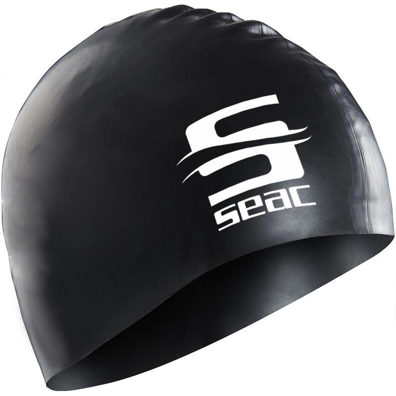 Casca de inot Seac - SILICONE AD, Negru