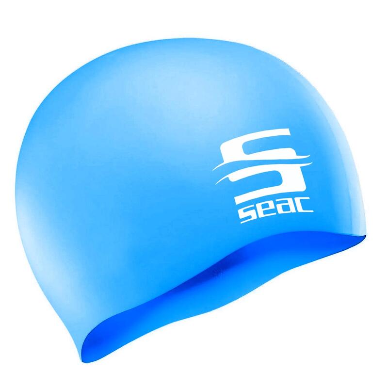 Casca de inot Seac - SILICONE JR, Albastru