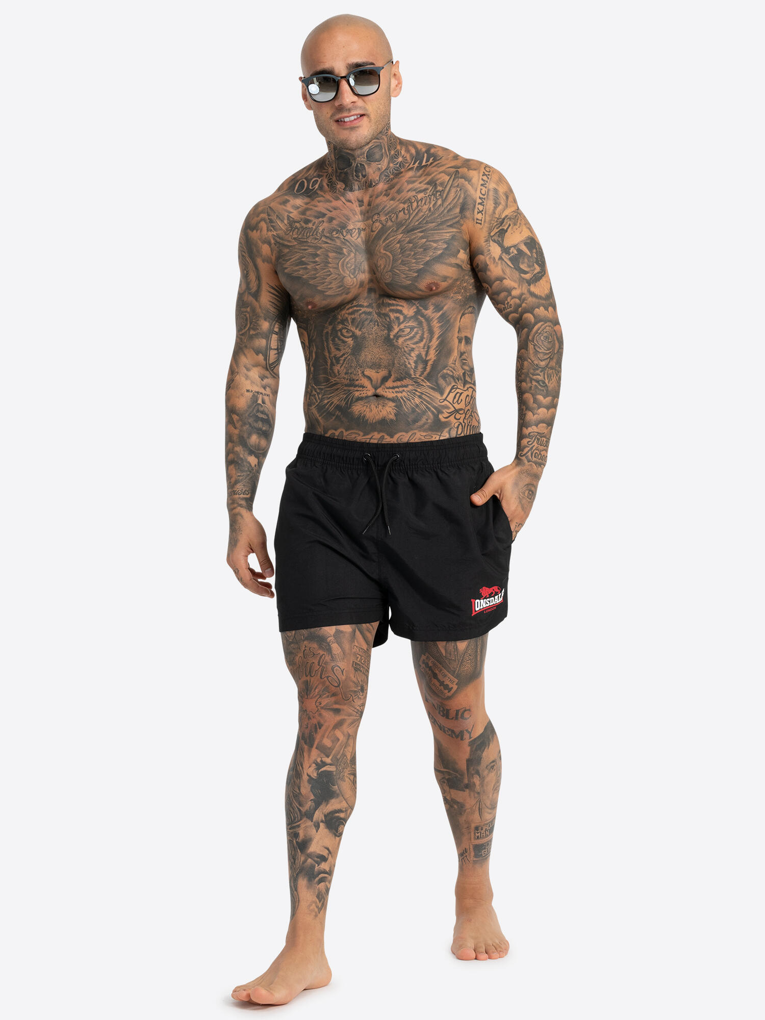 LONSDALE Herren Beachshorts normale Passform KILSTAY 3/6