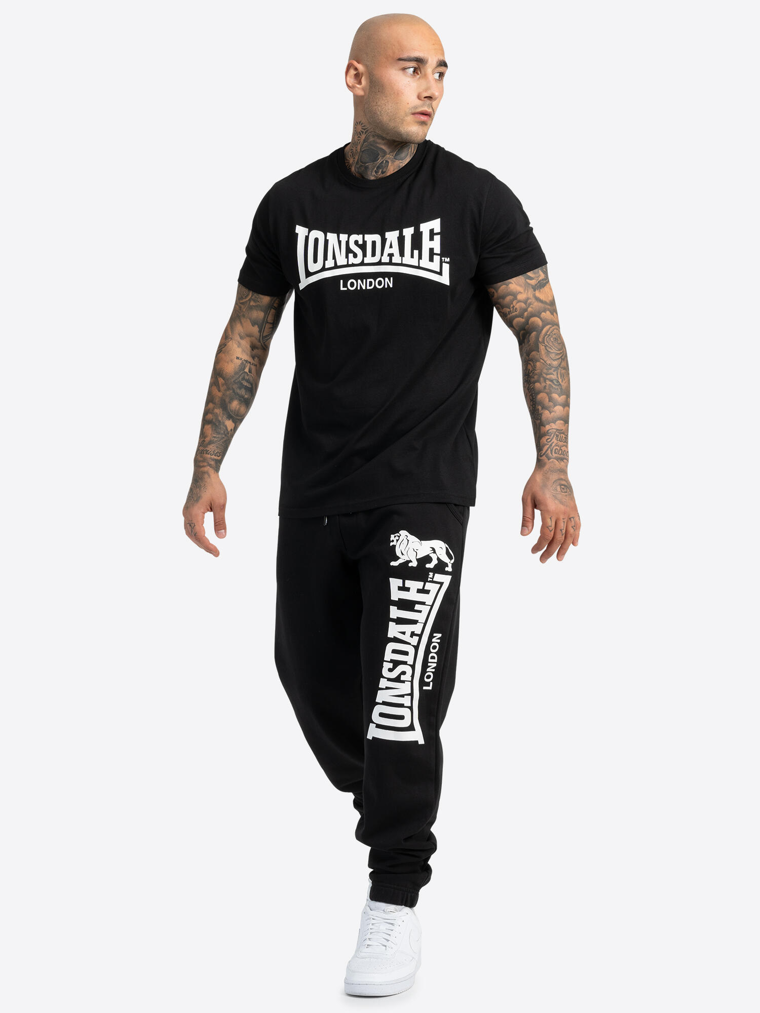 LONSDALE Heren-T-shirt, regular fit dubbelpak SUSSEX 4/6