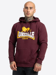 Sweatshirts polaires pour homme Lonsdale Thurning Rouge foncé.
