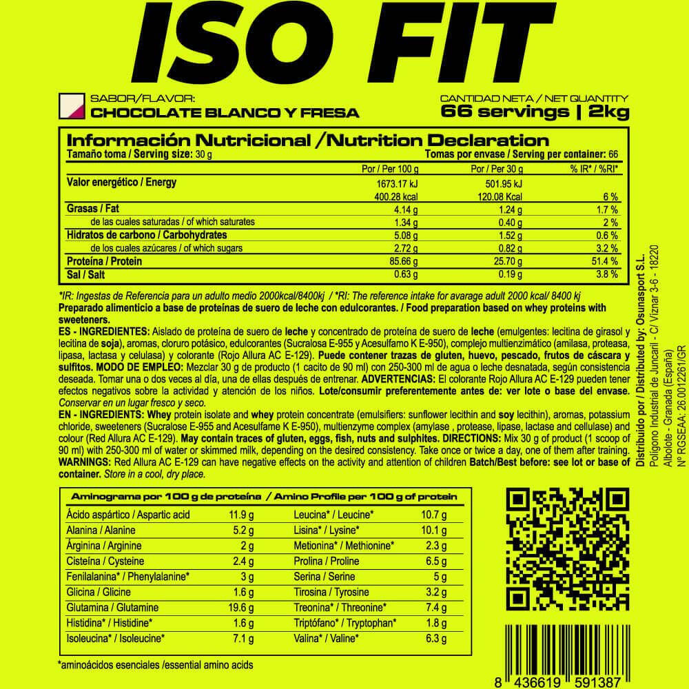 ISO Fit - 2 kg witte chocolade met aardbei Masmusculo 6/6