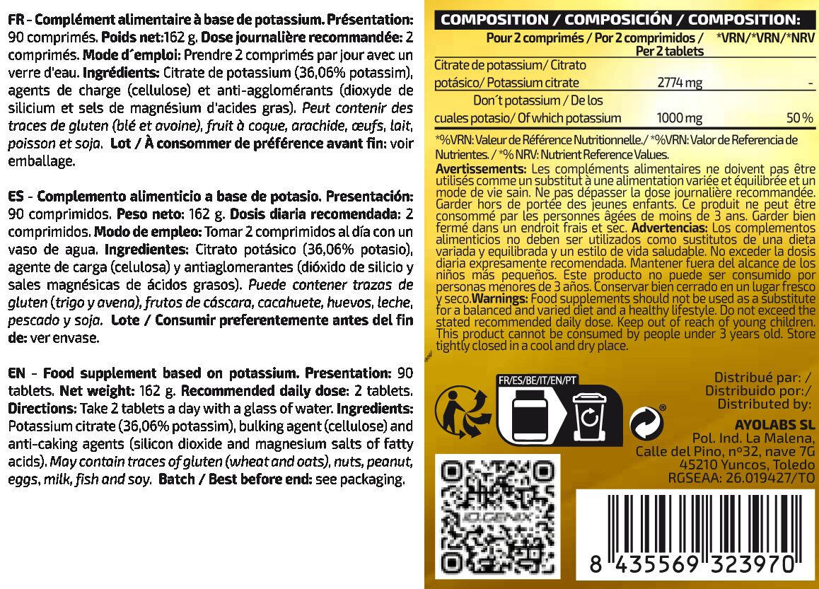 Citrato di potassio - 90 capsule IO.Genix 3/3