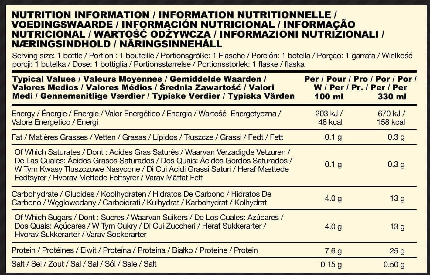 High protein shake - 500ml Morango da Optimum Nutrition 4/4