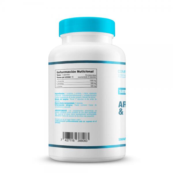 Arginina, Ornitina Lisina - 90 caps de Smart Supplements 3/5