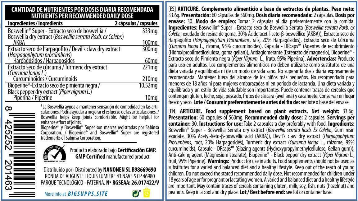 Real articure - 60 capsules de BIG 3/3