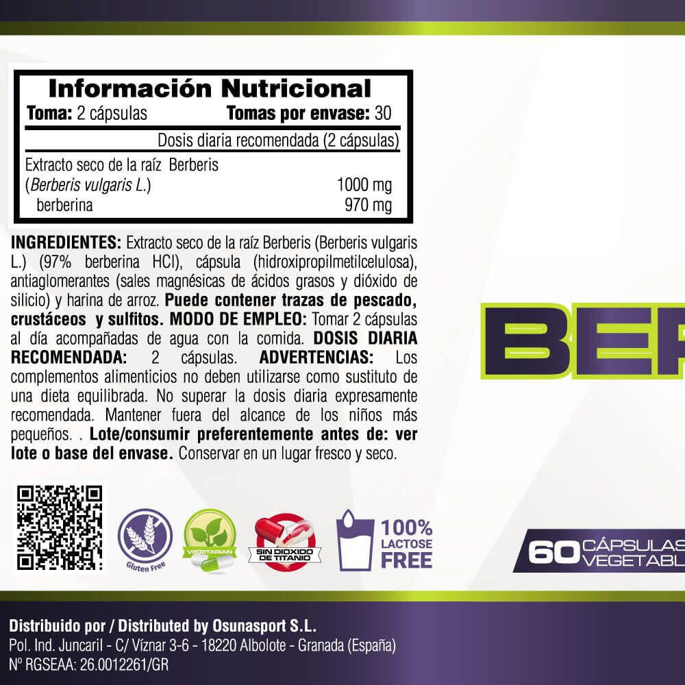 Berberina 970 mg - 60 capsule vegetali MASmusculo 5/5