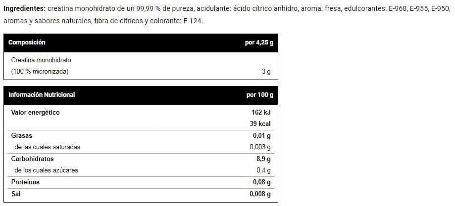 Creatine monohydrate - 300g Fraise de VitoBest 4/4