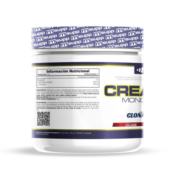 Creatine monohydrate clonapure - 300g Sucette de MASmusculo 2/6