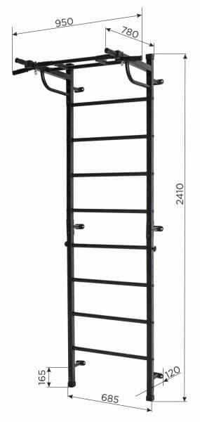 Échelle de gymnastique Kraft Light - argent 4/7