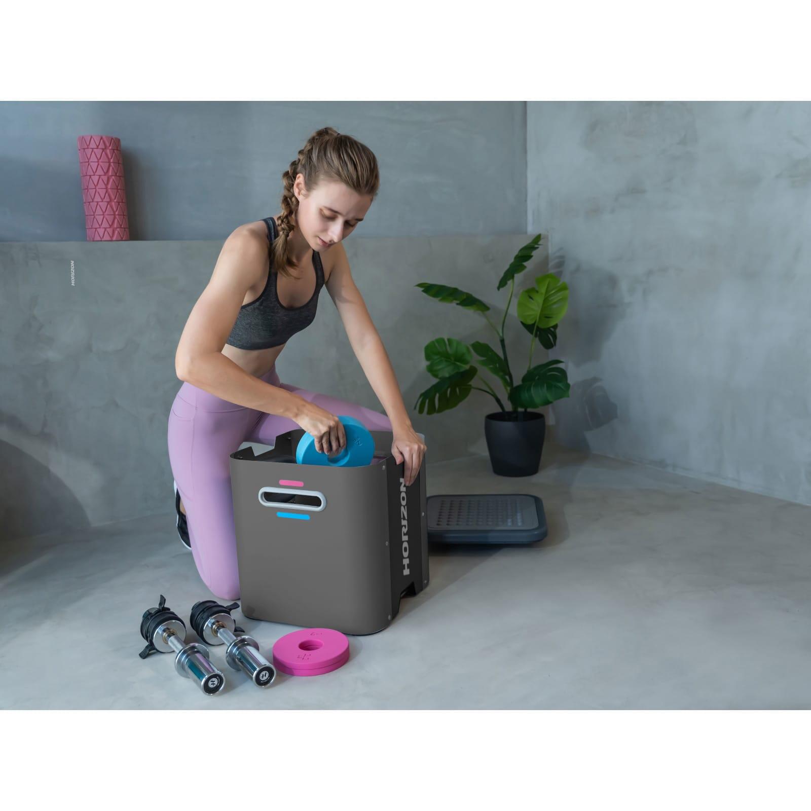 Horizon fitness Cube Ensemble compact avec accessoires & stockage intégré 7/8