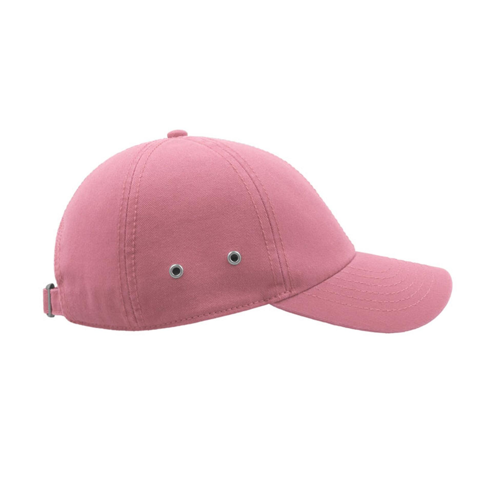 Action 6 Panel Chino Baseball Cap (Pack of 2) (Pink) 4/5