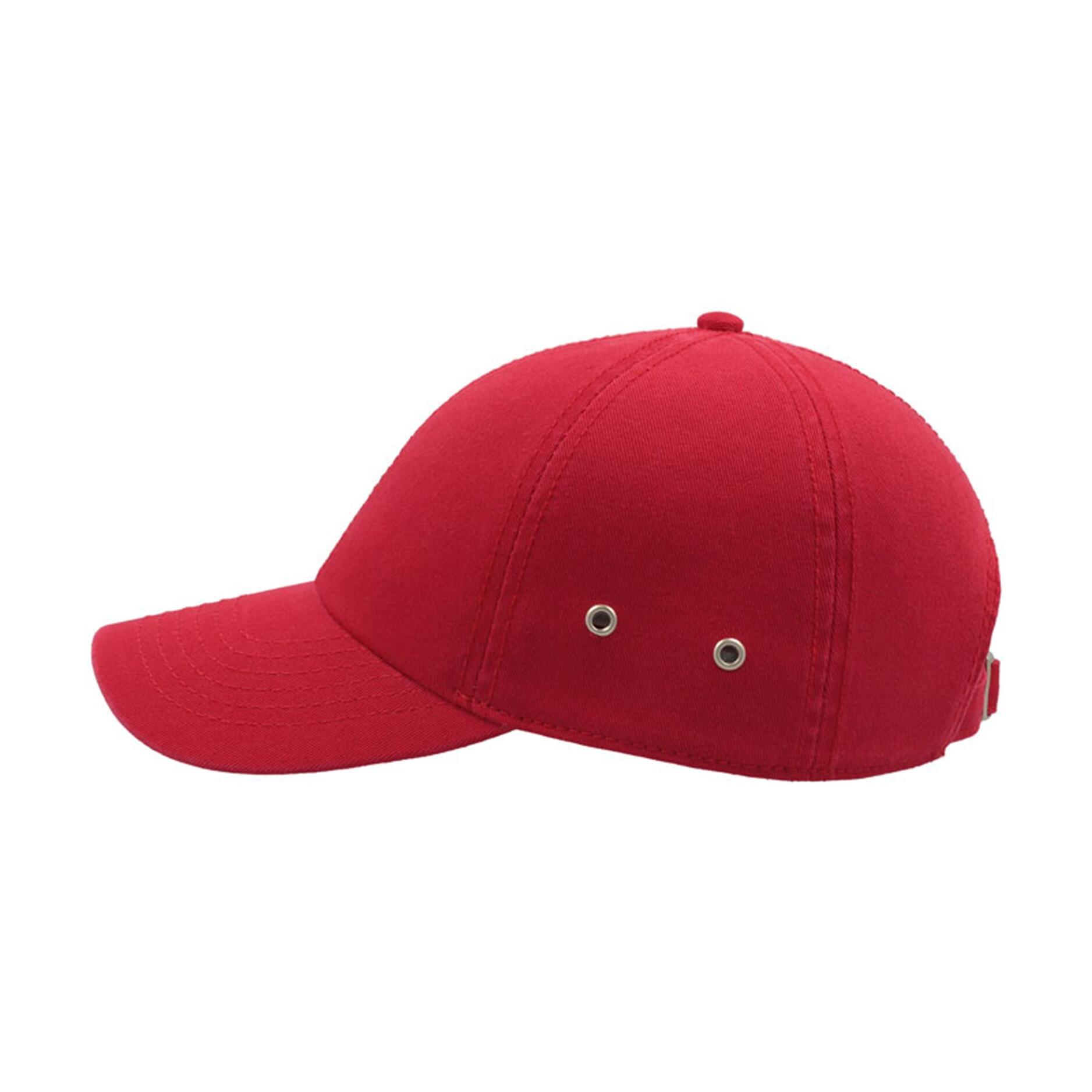 Action 6 Panel Chino Baseball Cap (Pack of 2) (Red) 3/5