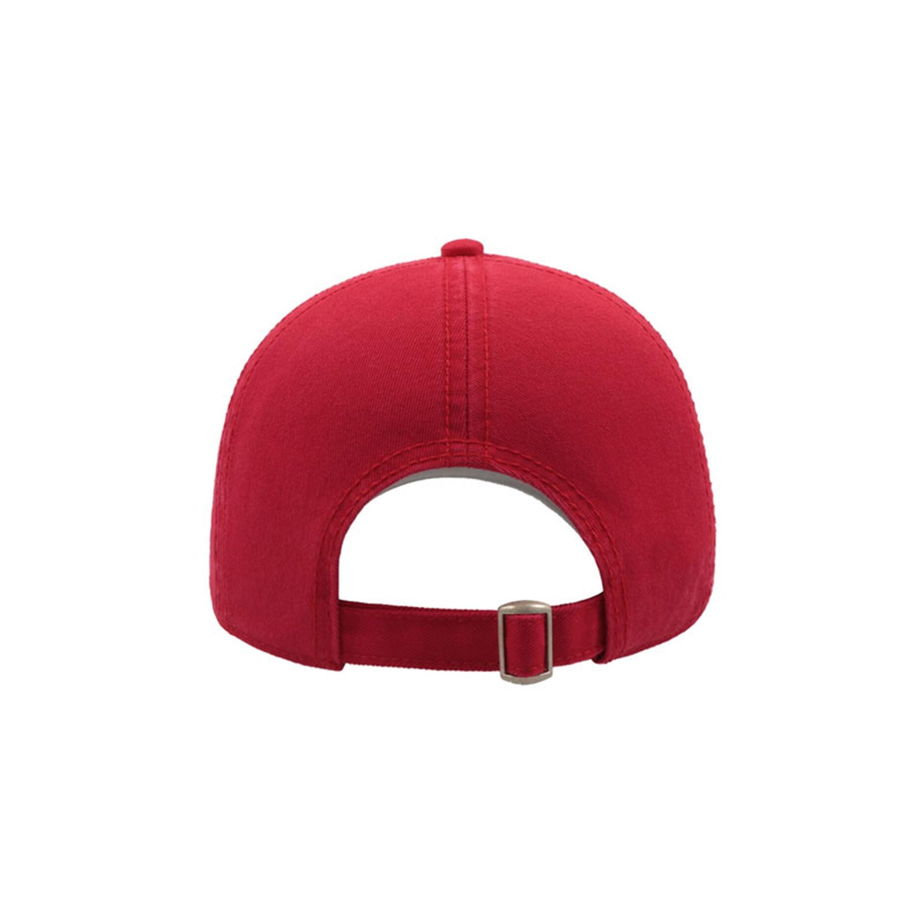 Action 6 Panel Chino Baseball Cap (Pack of 2) (Red) 2/5