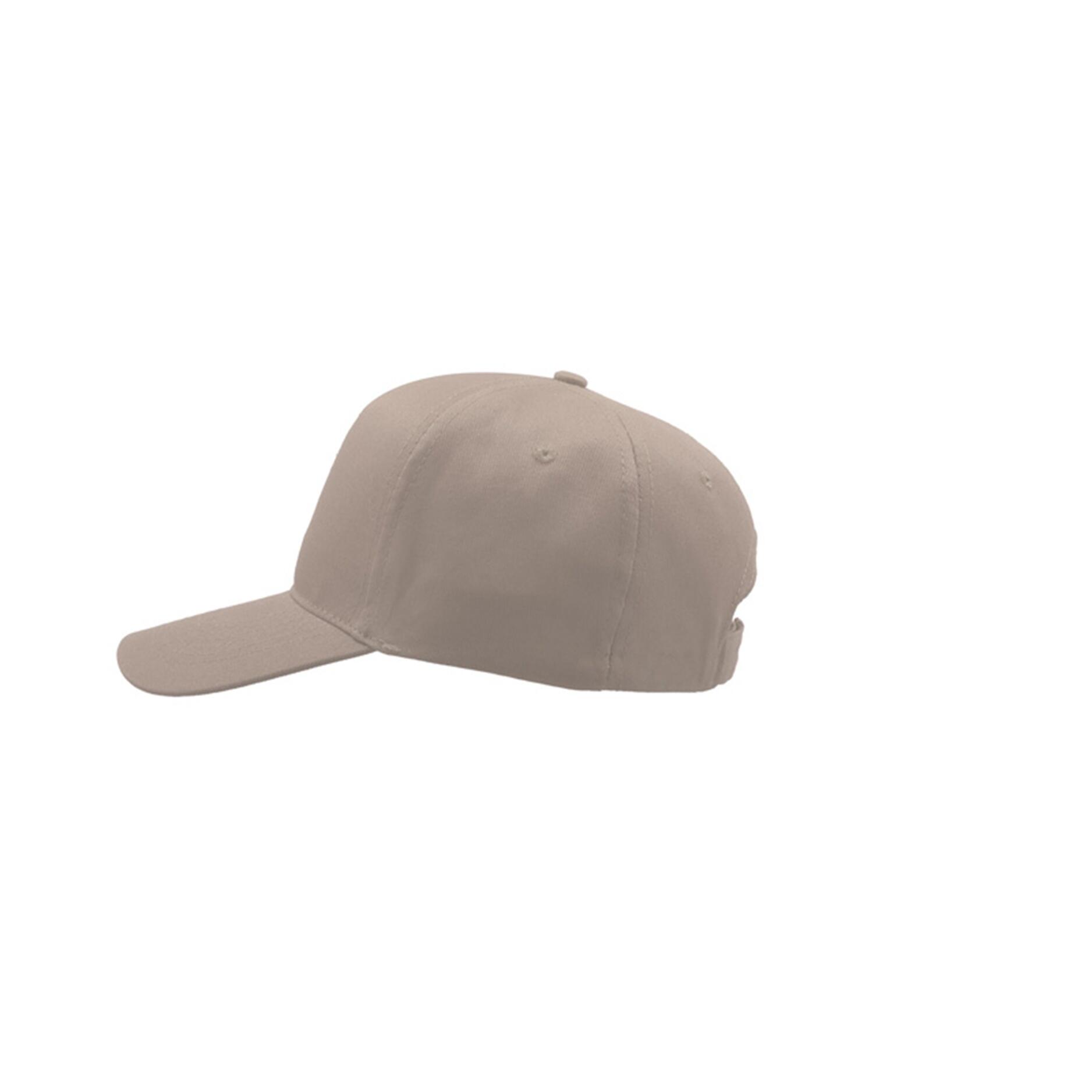 Baseballkappe mit 5 Paneelen (2 StückPackung) Damen und Herren Hellgrau 4/5