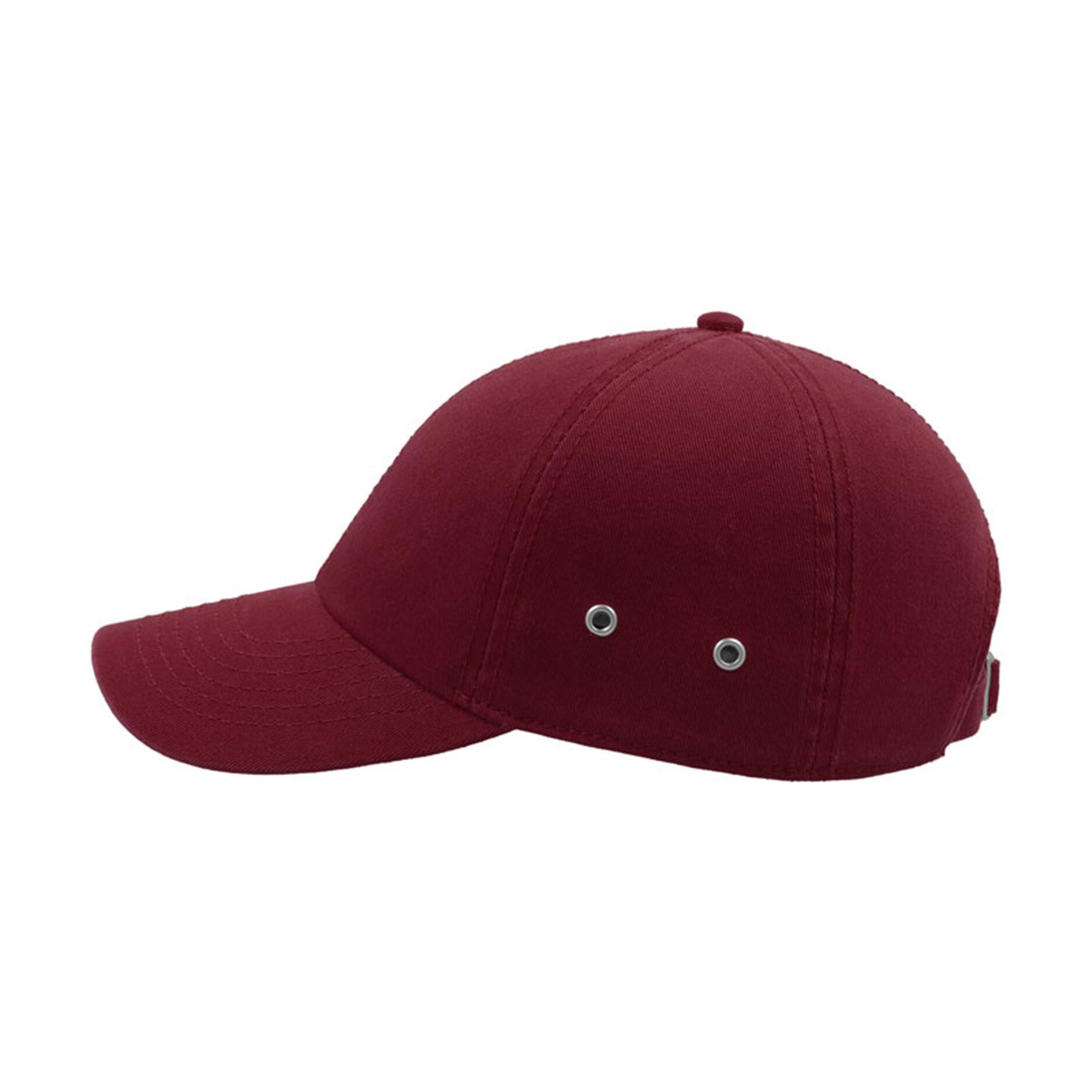 Action 6 Panel Chino Baseball Cap (Pack of 2) (Burgundy) 3/5
