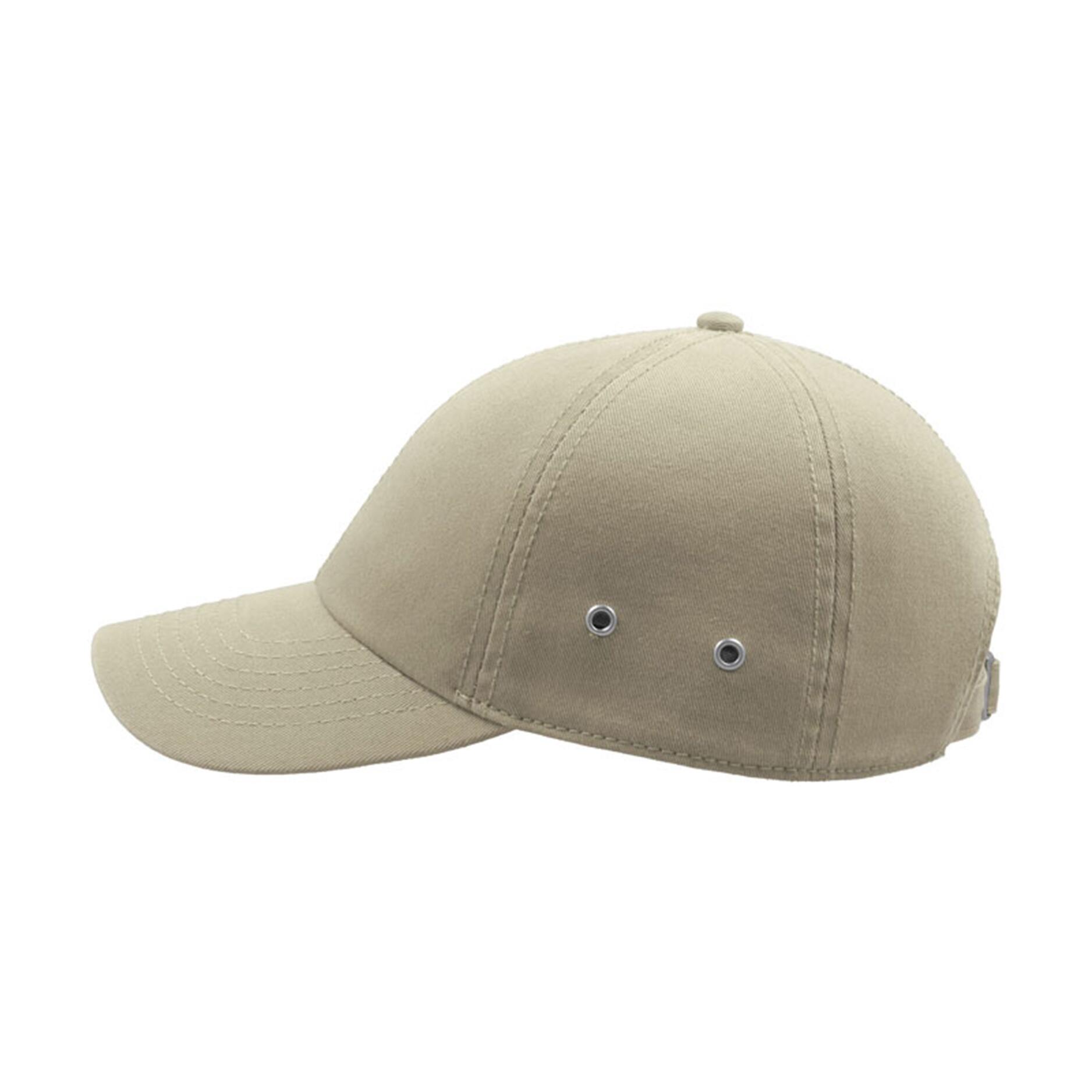 Action 6 Panel Chino Baseball Cap (Pack of 2) (Stone) 3/5