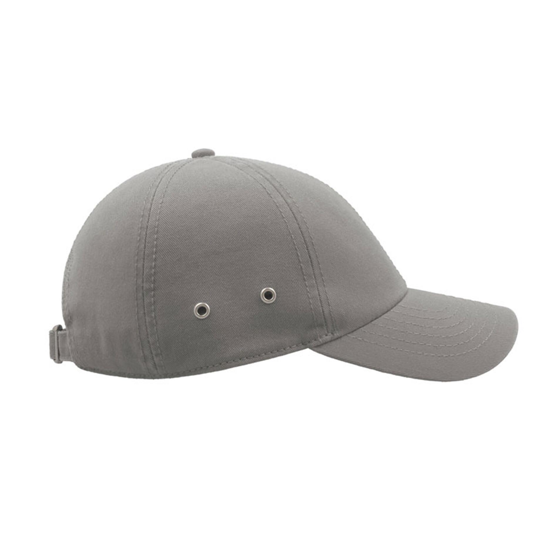 Action 6 Panel Chino Baseball Cap (Pack of 2) (Grey) 4/5