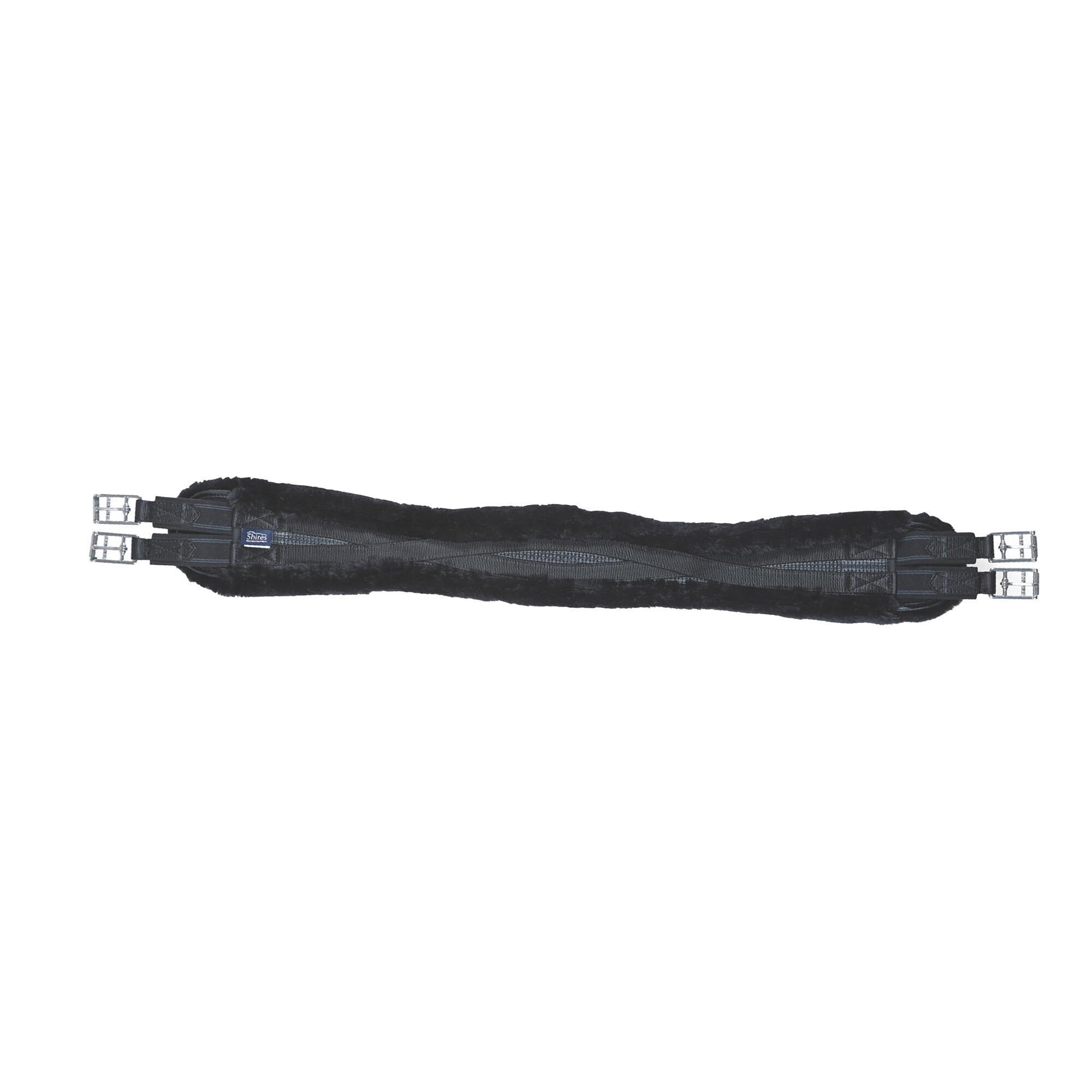 SHIRES Performance Elasticated SupaFleece Contour Horse Girth (Black)