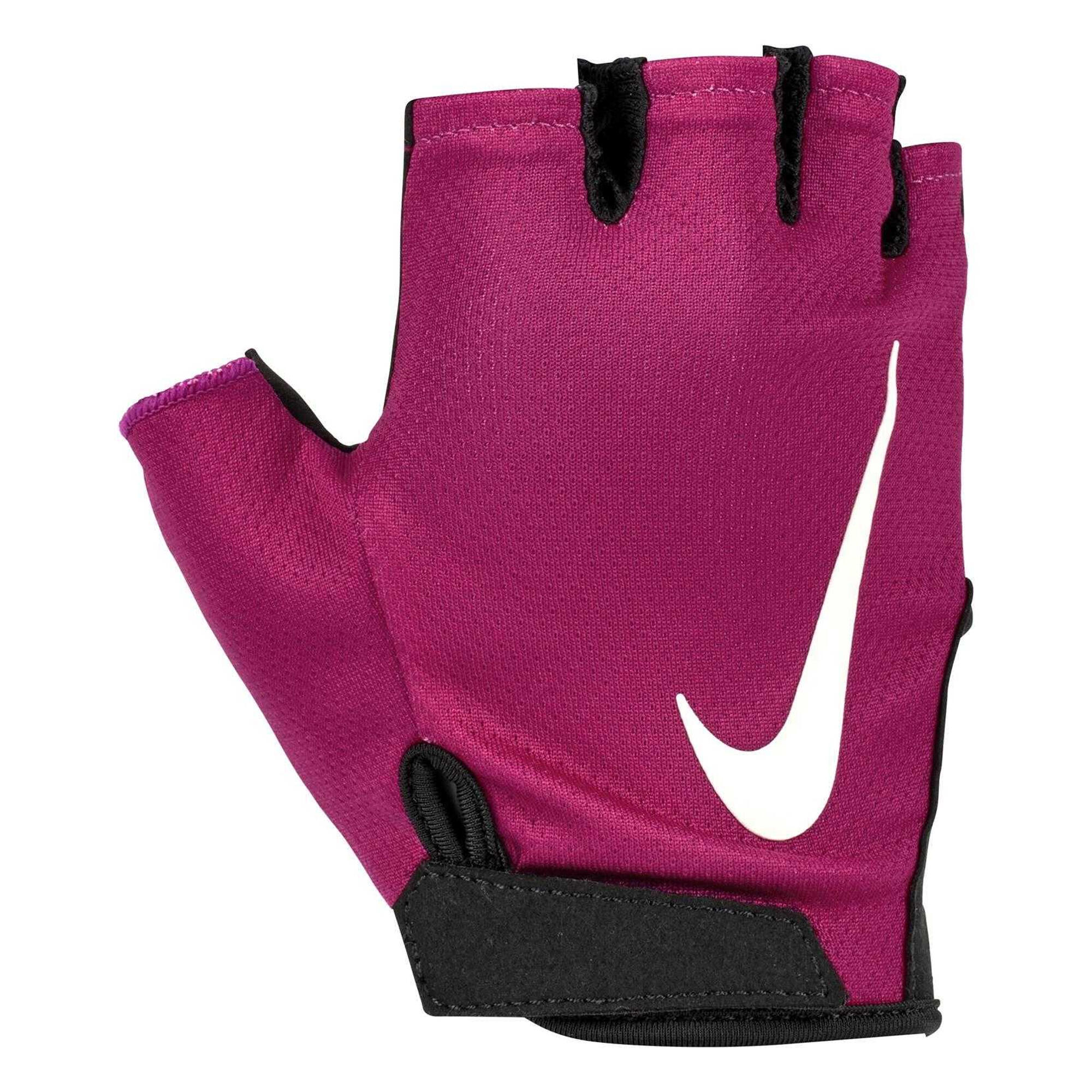 NIKE Womens/Ladies Gym Essential 2024 Fitness Fingerless Gloves (Black/Fuchsia)