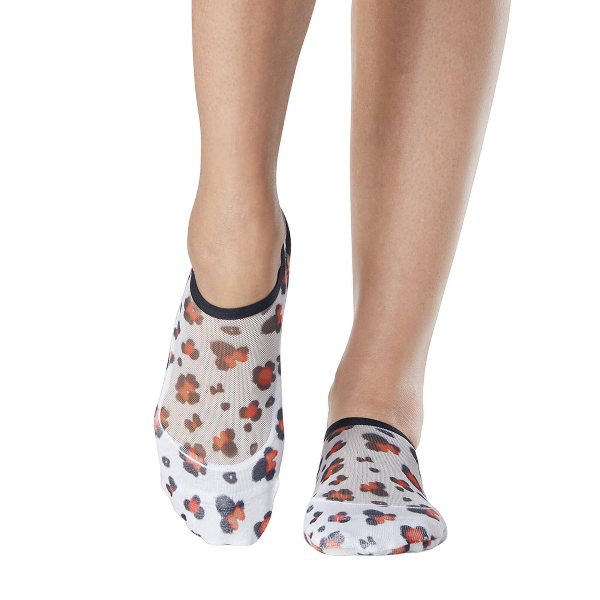 TAVI NOIR Womens/Ladies Maddie Leopard Print Minnie Mouse Disney Gripped Liner Socks