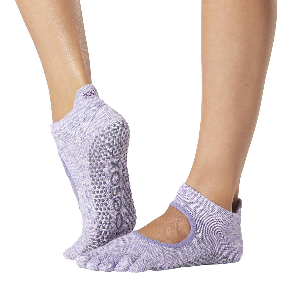 TOESOX Womens/Ladies Bellarina Toe Socks (Purple Heather)