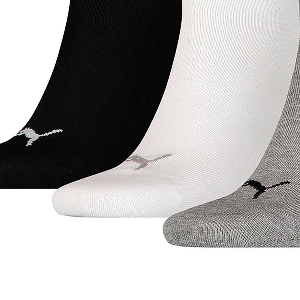 Calzini Adulto Unisex Misura Confezione 3 Puma Invisible Grigio Bianco Nero 2/3