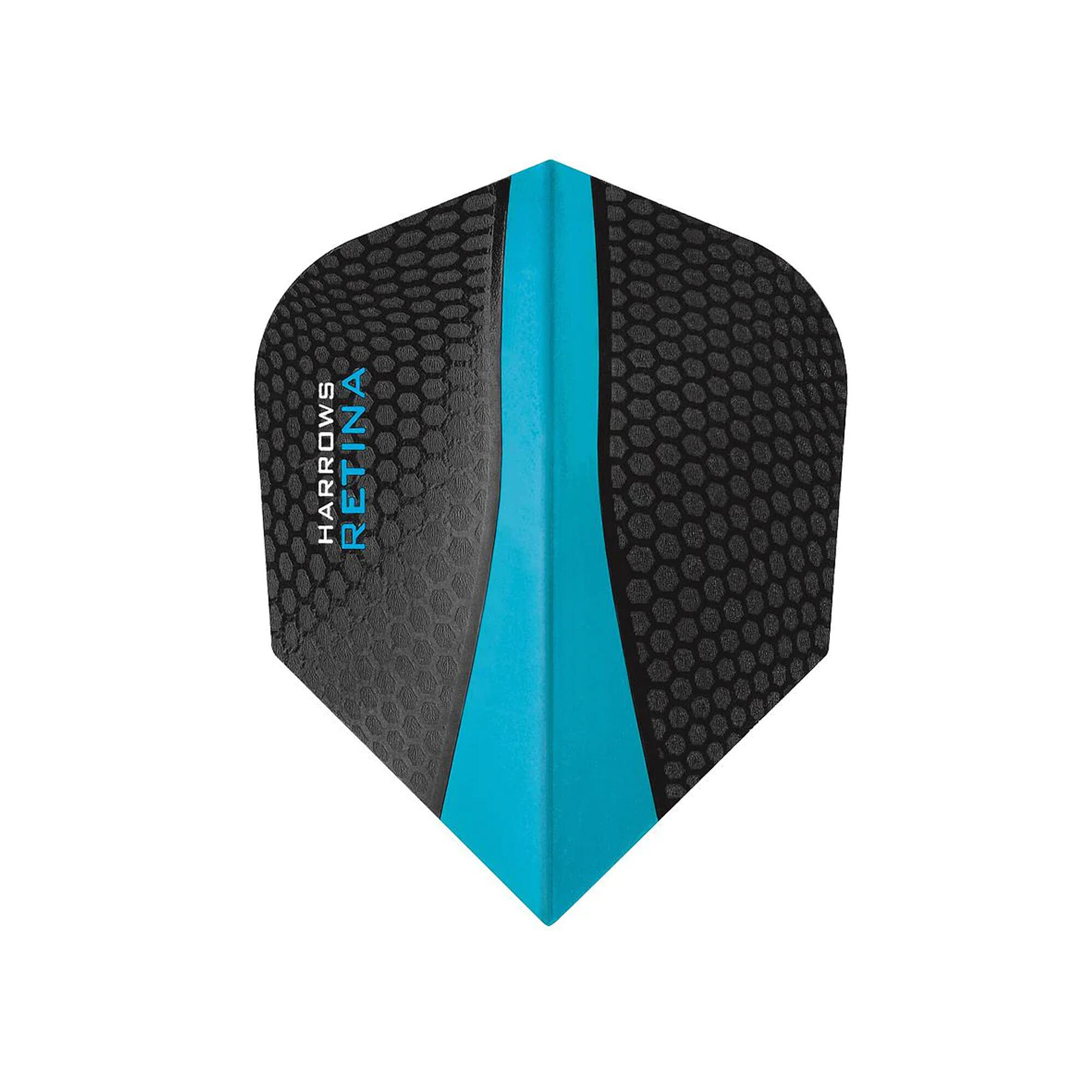 HARROWS Dimplex Retina Dart Flights (Black/Blue)