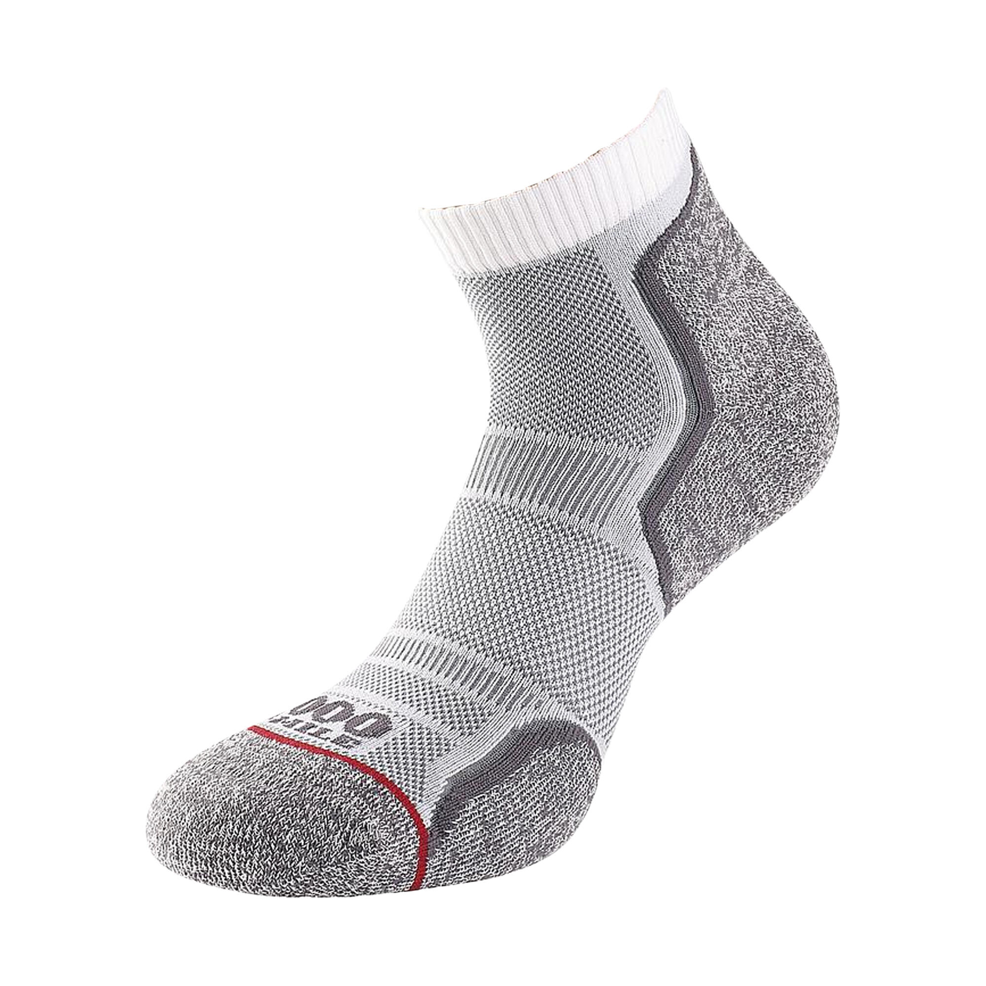 1000 MILE Womens/Ladies Run Ankle Socks (White/Grey)