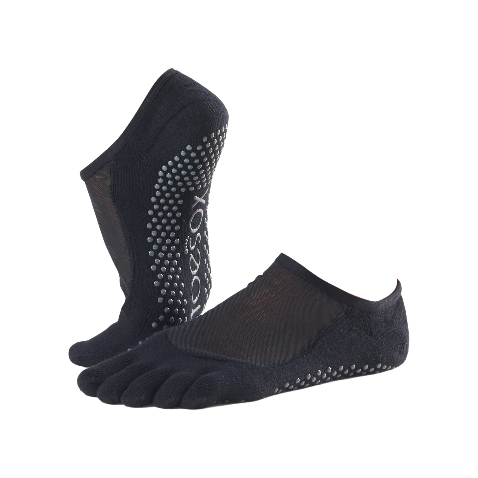 TOESOX Womens/Ladies Luna Toe Socks (Black)
