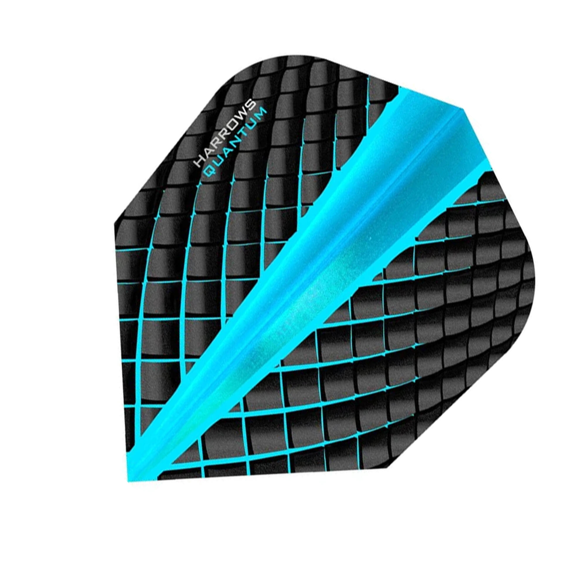 HARROWS 100 Micron Quantum Dart Flights Set (Pack of 3) (Charcoal Grey/Royal Blue)