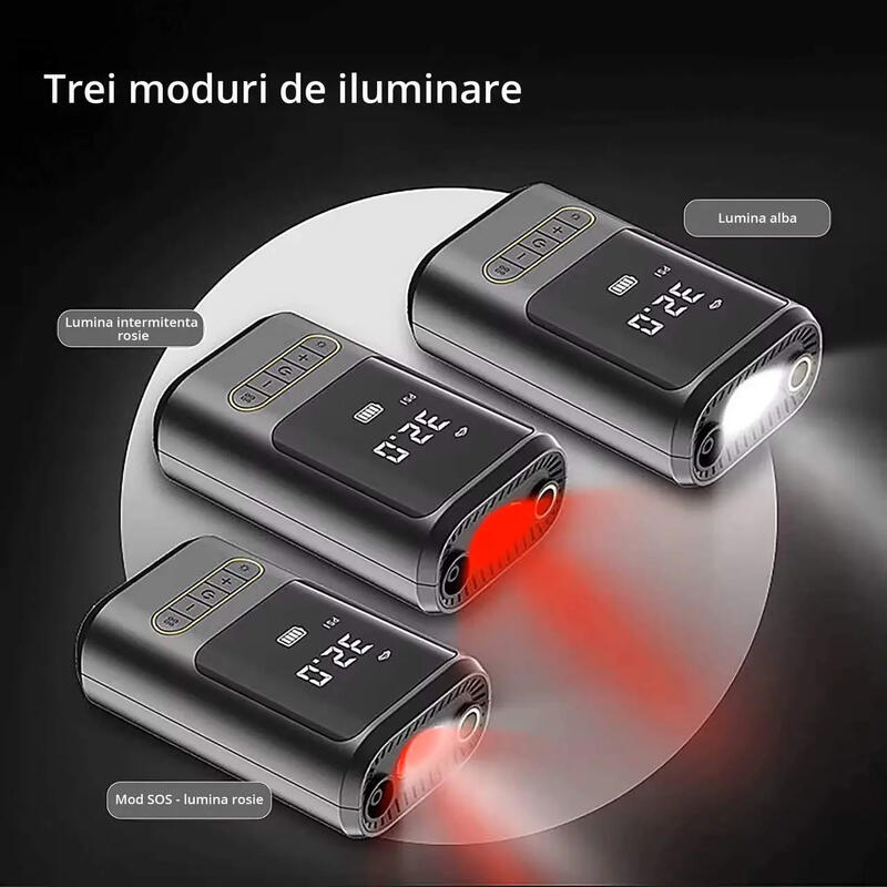 Compresor digital aer wireless 70W, 150 PSI, 18 L/min, 2 x 2000mAh, portabil