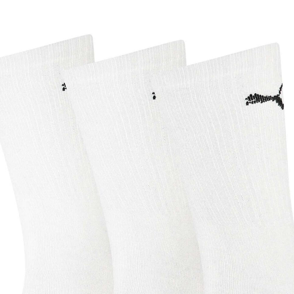 Unisex Sportsocken für Erwachsene, 3erPack Damen und Herren Weiß 3/3